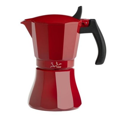 JATA Italian Kaffekanne Cafetera de inducción rød vulcano Rød 6 Kopper Aluminium