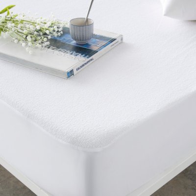 Matrasbeschermer Naturals Wit Bed van 180 180 x 190/200 cm