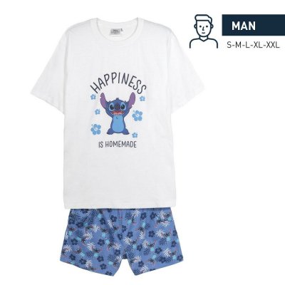 Summer Pyjama Stitch Men Blue