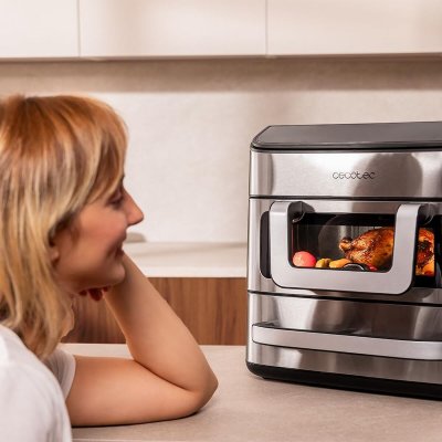 Cecotec Airfryer og Ovn Cecofry FoodCourt 18000 4Pizza 18L 2700W stål skjerm Rustfritt