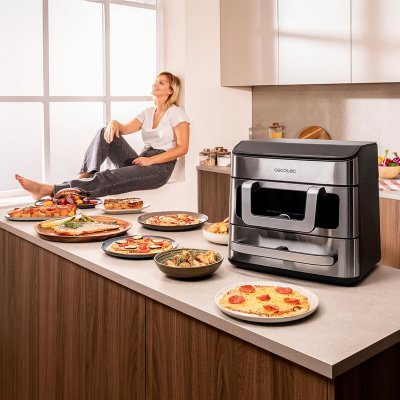 Cecotec Airfryer og Ovn Cecofry FoodCourt 18000 4Pizza 18L 2700W stål skjerm Rustfritt