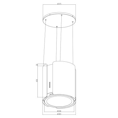Cecotec Kjøkkenventilator for øy Flux CRE 385500 Kopper Rustfritt stål