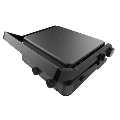 Cecotec Elektrisk Grill Rock’nGrill 2200 Dual 2200W stål non-stick 180º åpning Svart Rustfritt