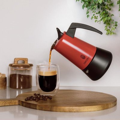Cecotec italiensk kaffetrakter rustfritt stål Piccolina 200 2 kopper 100ml beige dryppstopp