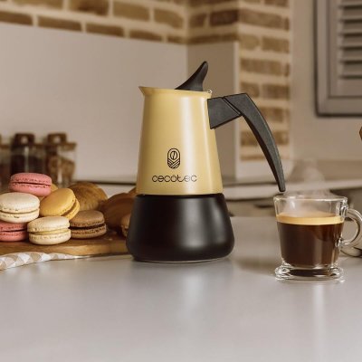 Cecotec Kaffetrakter Italiana Piccolina 400 beige 4 Kopper 200ml Rustfritt Stål Dryppstopp