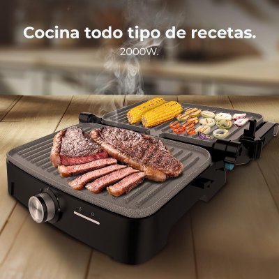 Cecotec Elektrisk Grill Rock'nGrill 2000 2000W 180º non-stick stein Svart