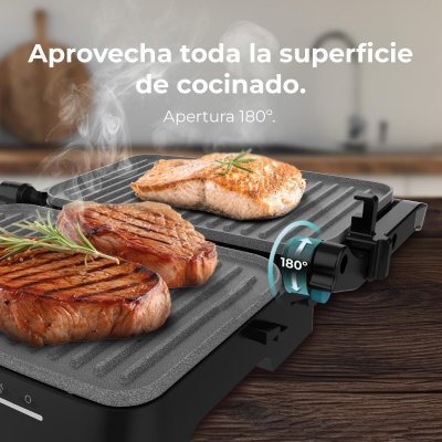 Cecotec Elektrisk Grill Rock'nGrill 2000 2000W 180º non-stick stein Svart