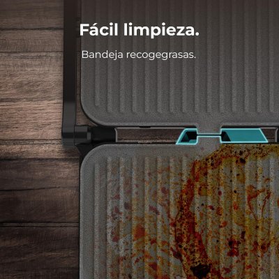 Cecotec Elektrisk Grill Rock'nGrill 2000 2000W 180º non-stick stein Svart