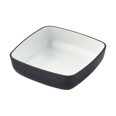 Bowl White/Black Melamin Squared 13 x 13 x 4 cm