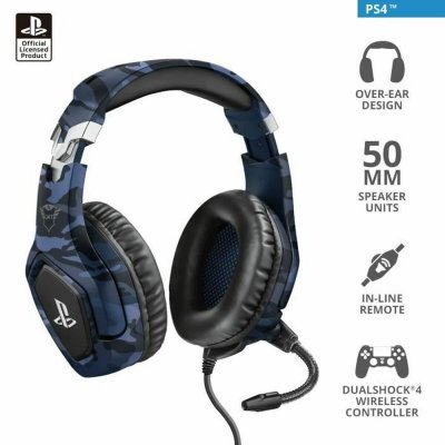 Trust Hodetelefoner GXT 488 Forze PS4 Blå Svart Aluminium