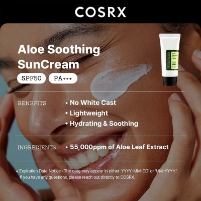 Cosrx Solkrem Ansikt ALOE SOOTHING Spf 50+ 50 ml