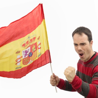 Spanish Flag with Pole (90 x 60 cm)