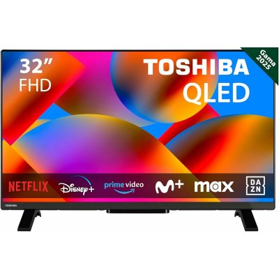 Toshiba Smart TV 32QV2F63DG 32" Full HD HDR HDR10 QLED Svart