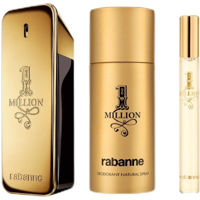 Paco Rabanne Sett herre parfyme 1 Million 3 Deler