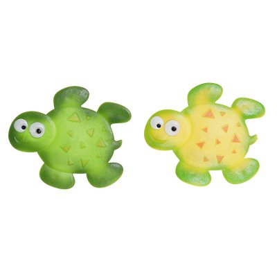 DKD Home Decor Badeteppe DKD Home Decor 11,5 x 1 x 10 cm Grønn Gul Barne Tortoyse PVC 10 cm (2 enheter)