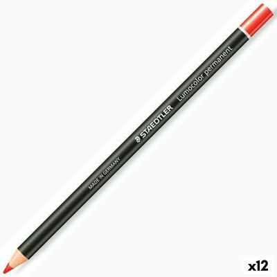 Pencils Staedtler Lumocolor Permanent Glasochrom Permanent Red (12 Units)
