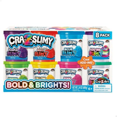 Cra-Z-Art Modelleringsleirespill Bold&Brights (6 enheter) Slime Plast