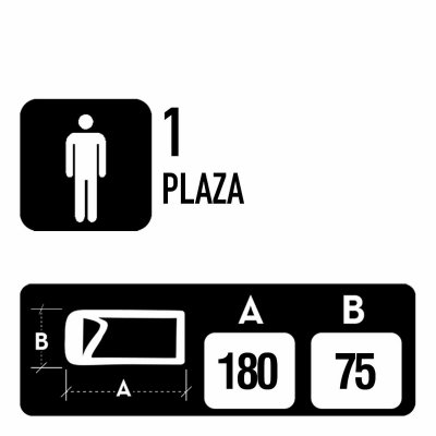Aktive Soveposen Polyester 170T 180 x 1, 5 75 cm 6 enheter