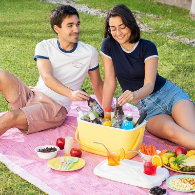 InnovaGoods Stivt bærbart kjøleskap Lilty 15 L Turkis Glass