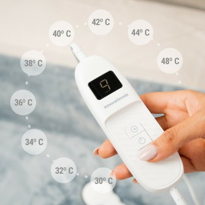 InnovaGoods Elektrisk Teppe Elakef Grå 120 x 160 cm W Polyester