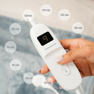 InnovaGoods Elektrisk Teppe Elakef Grå 120 x 160 cm W Polyester