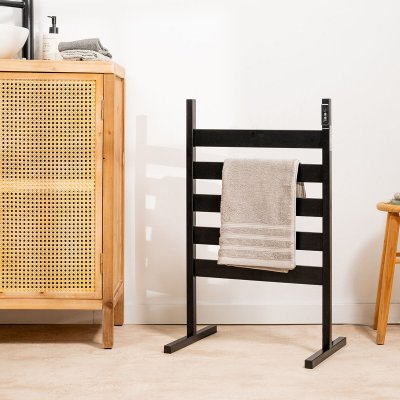 InnovaGoods Elektrisk Vegg- eller Gulvhåndklestang Towarck 5 Stenger Svart
