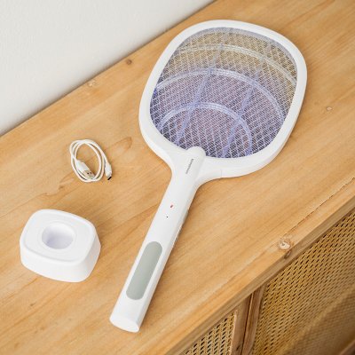 2-i-1 oppladbart insekt drepe racket med UV-lys Elecfly InnovaGoods