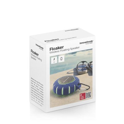 InnovaGoods Flytende trådløs høyttaler med LED Floaker Blå Svart (Fikset B) Silikon