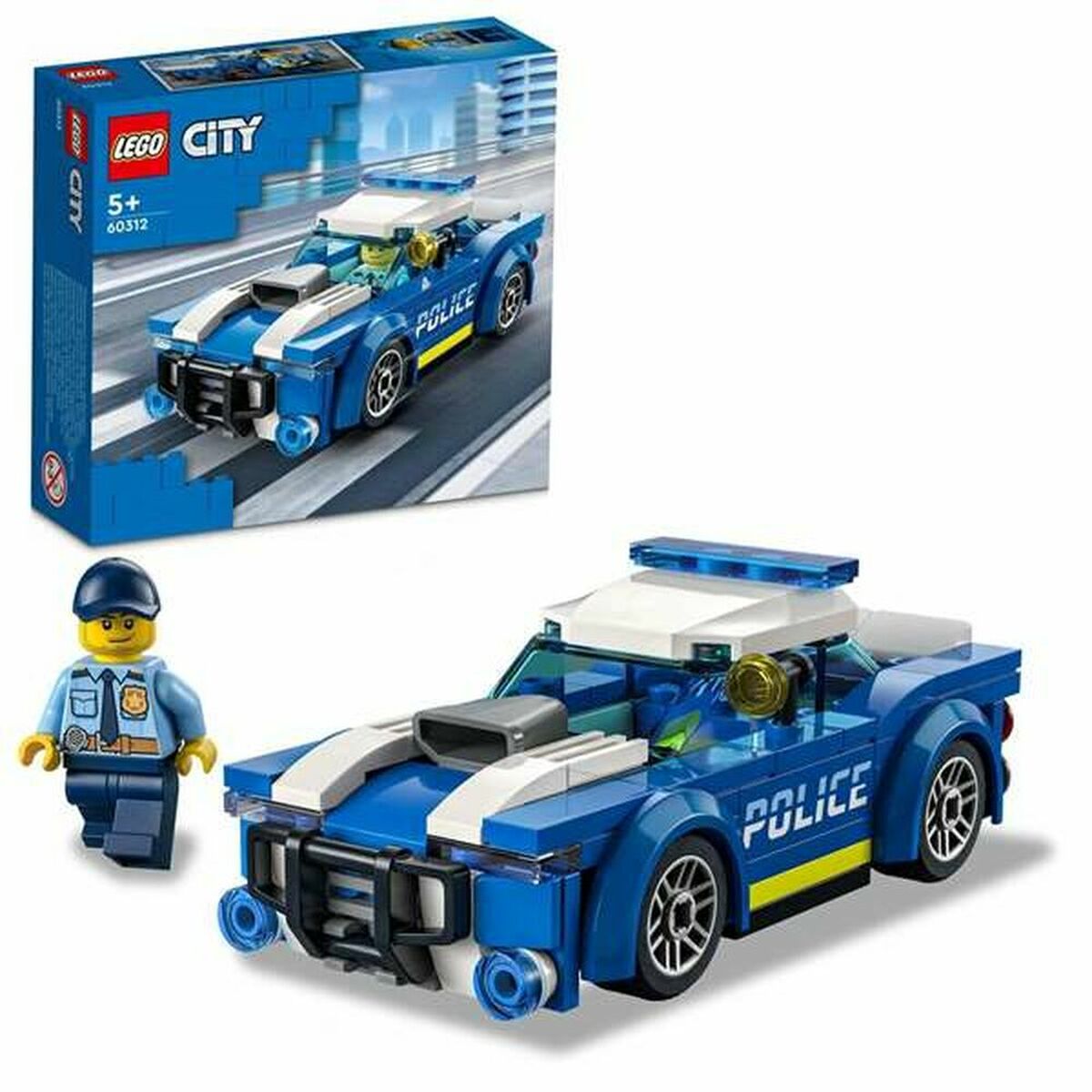 Lego Byggesett 60312 Police Car Flerfarget 94 Deler (94 pcs) Plast